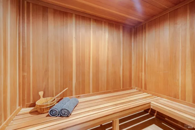 a view of wooden closet and furniture