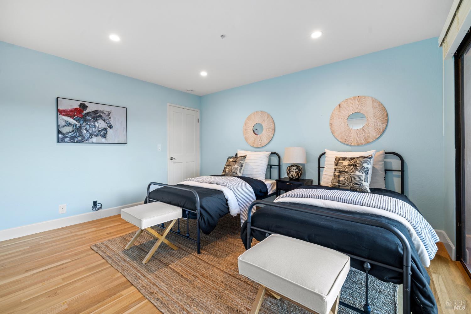 101 Garner Drive Novato, CA 94947 - Photo 24 of 34 a bedroom with bed and a wall paintings