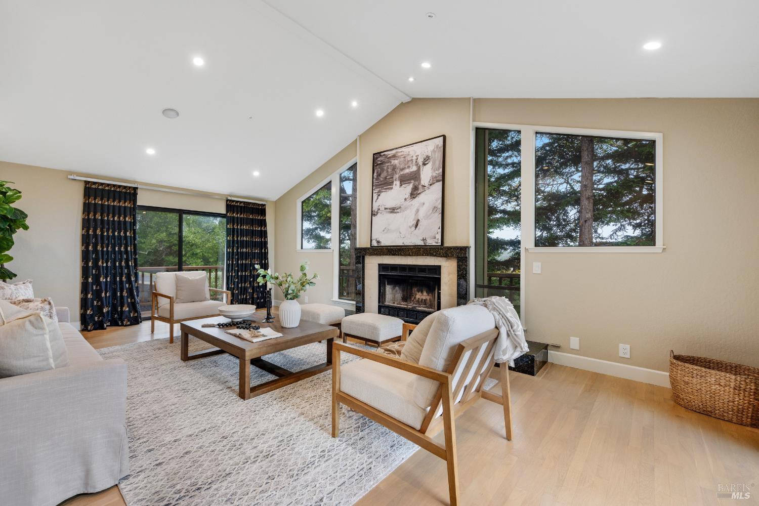 101 Garner Drive Novato, CA 94947 - Photo 9 of 34 a living room with furniture and a fireplace