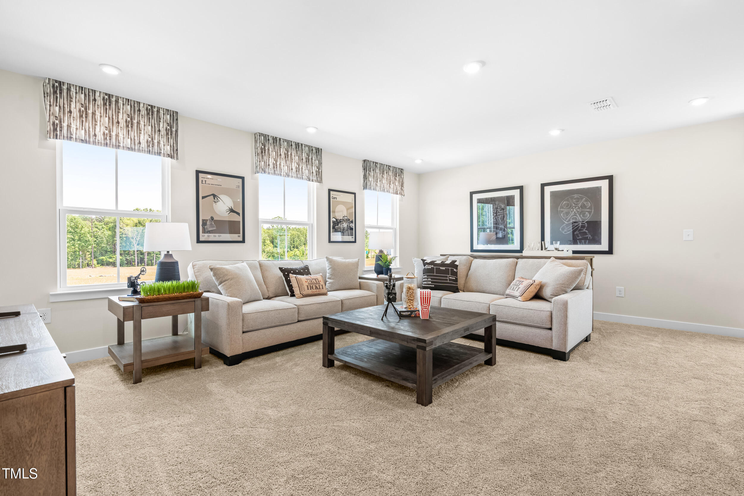 809 Walker Rdg Way Willow Spring, NC 27592 - Photo 17 of 33 a living room with furniture and a large window