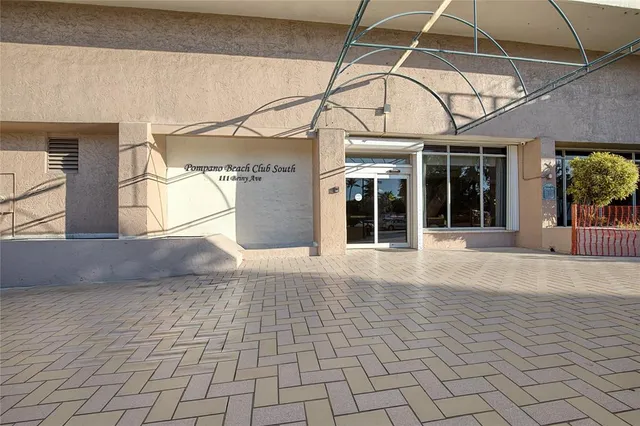 a view of a building with a window