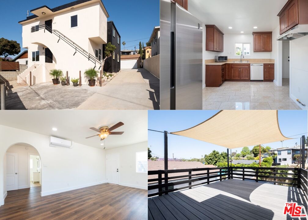 a view of a living room and kitchen view