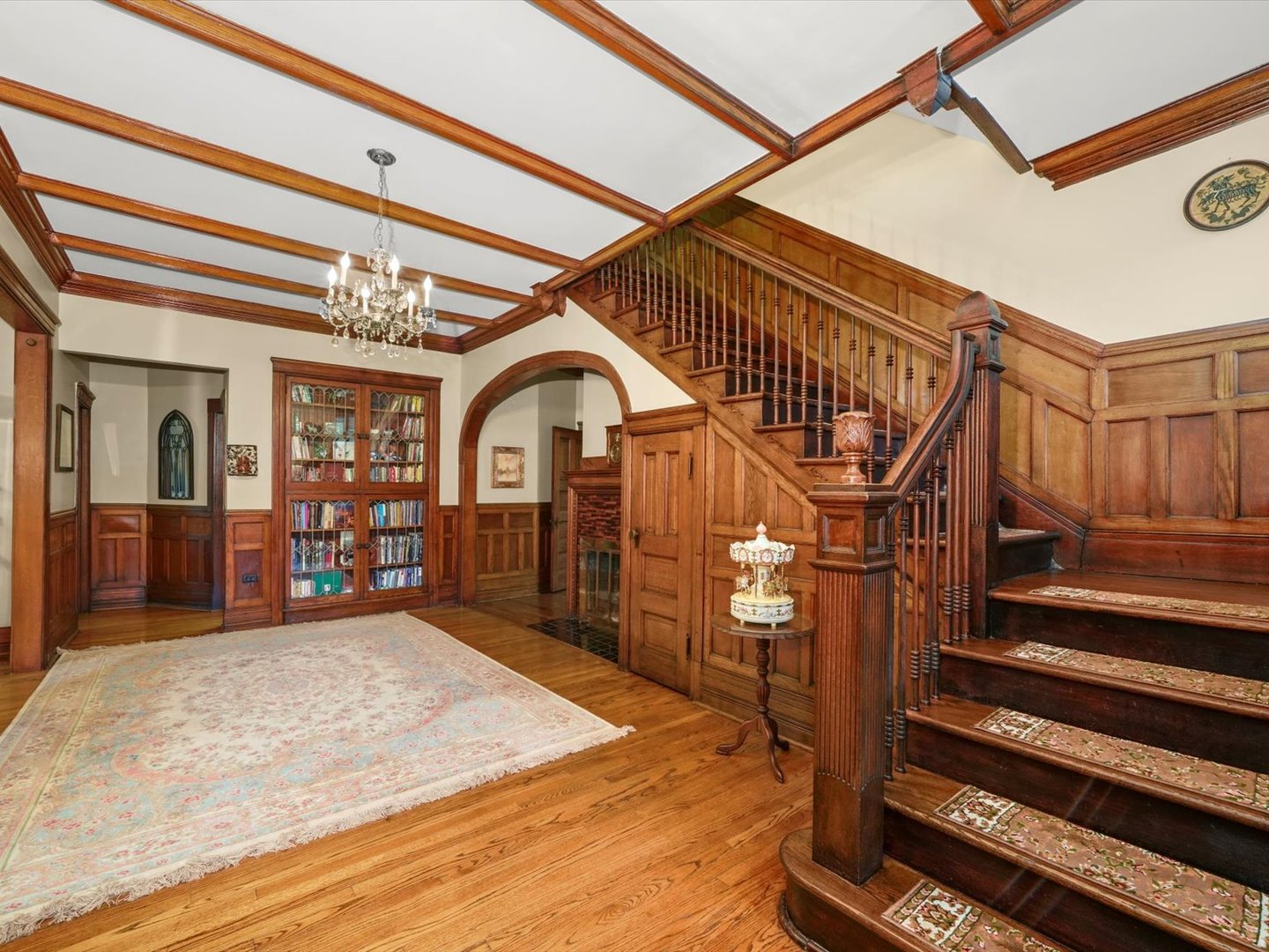 140 Lawton Road Riverside, IL 60546 - Photo 3 of 25 a view of entryway and hall with wooden floor