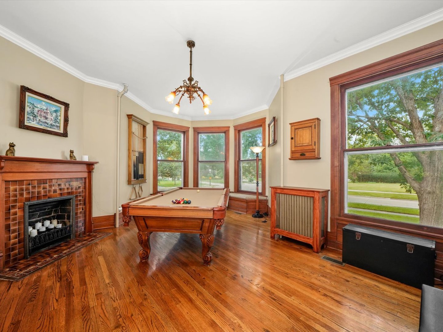 140 Lawton Road Riverside, IL 60546 - Photo 5 of 25 a room with pool table and windows