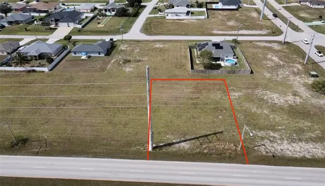 an aerial view of a building