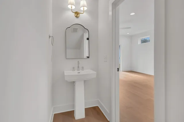 a view of a bathroom with a sink