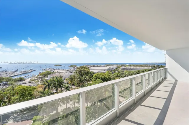 a view of city from balcony