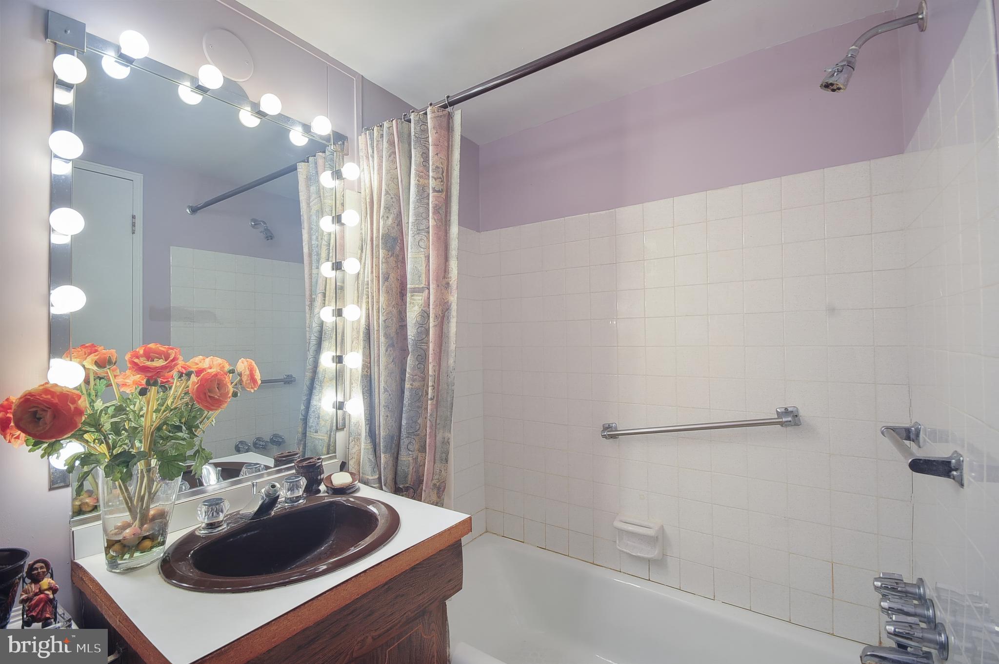 7300 Cresheim Road, Unit C13 Philadelphia, PA 19119 - Photo 10 of 26 a bathroom with a sink a mirror and a shower