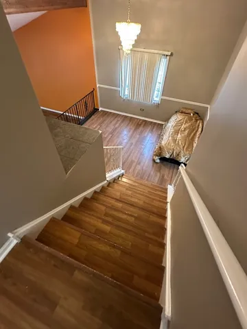 a view of entryway with stairs