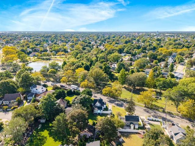 an aerial view of a city