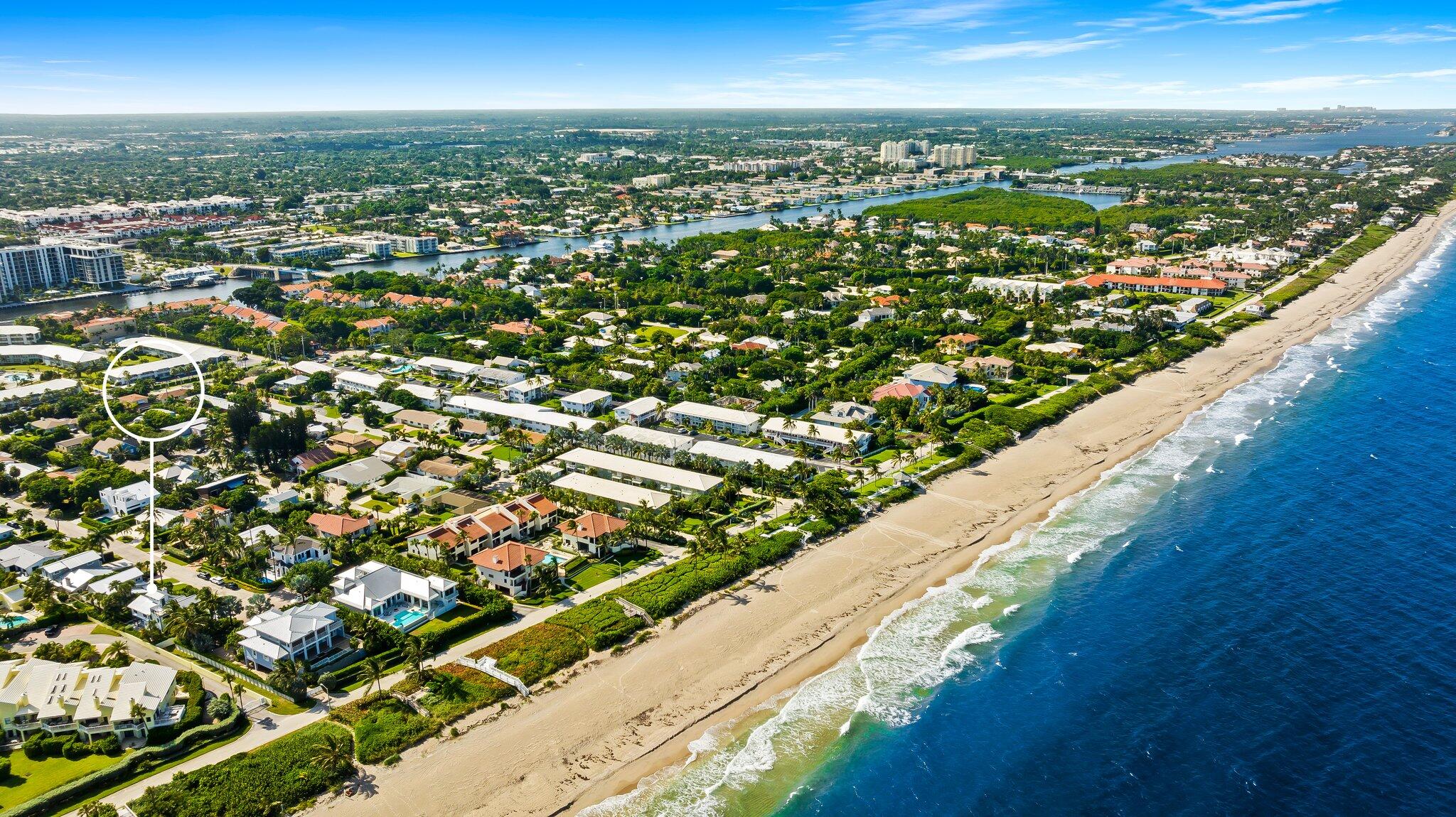 38 Hersey Drive Ocean Ridge, FL 33435 - Photo 4 of 33 an aerial view of residential houses with outdoor space