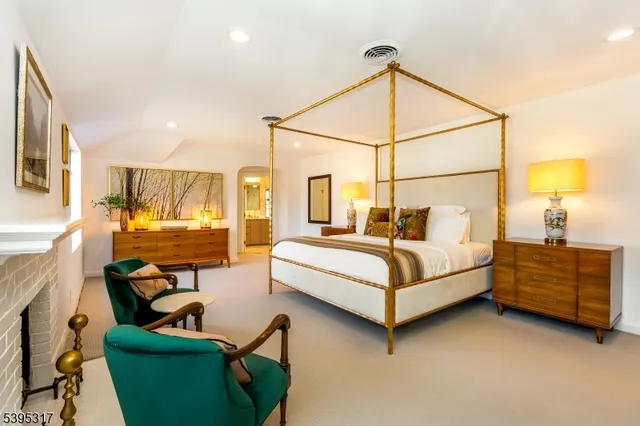 a bedroom with bed and window