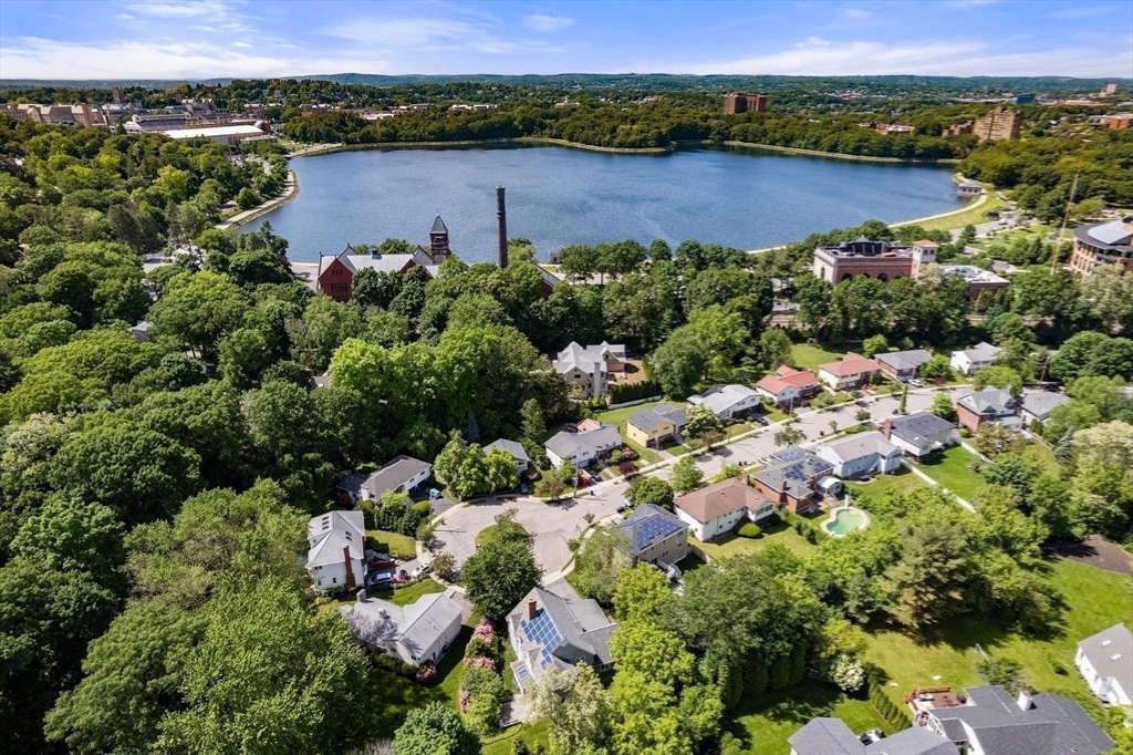 530 Clinton Road Brookline, MA 02467 - Photo 23 of 25 a view of a lake with houses