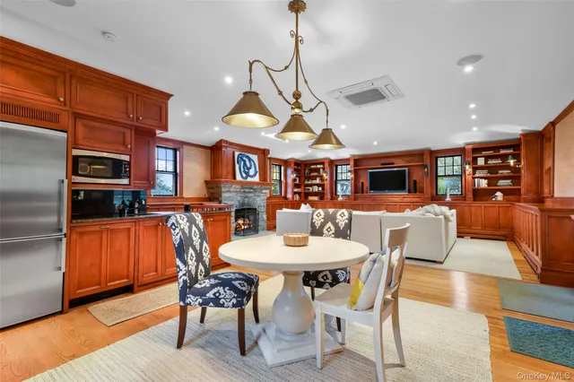 a room with furniture and wooden floor