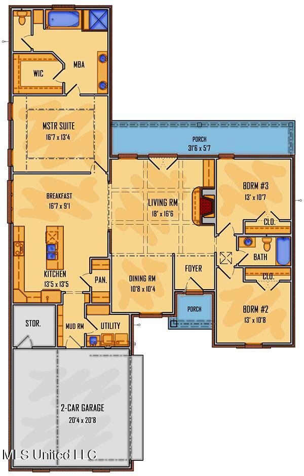 3526 Kreunen Street Nesbit, MS 38651 - Photo 2 of 2 Lauren floorplan