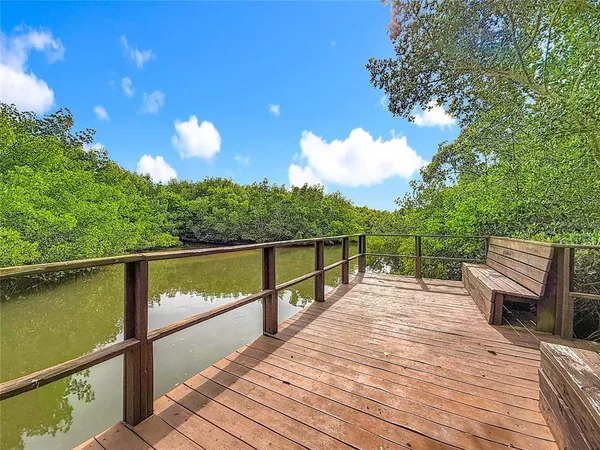 a view of a lake from a balcony