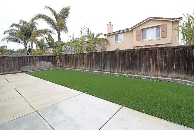 a backyard of a house