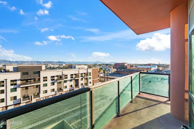 a view of city from balcony