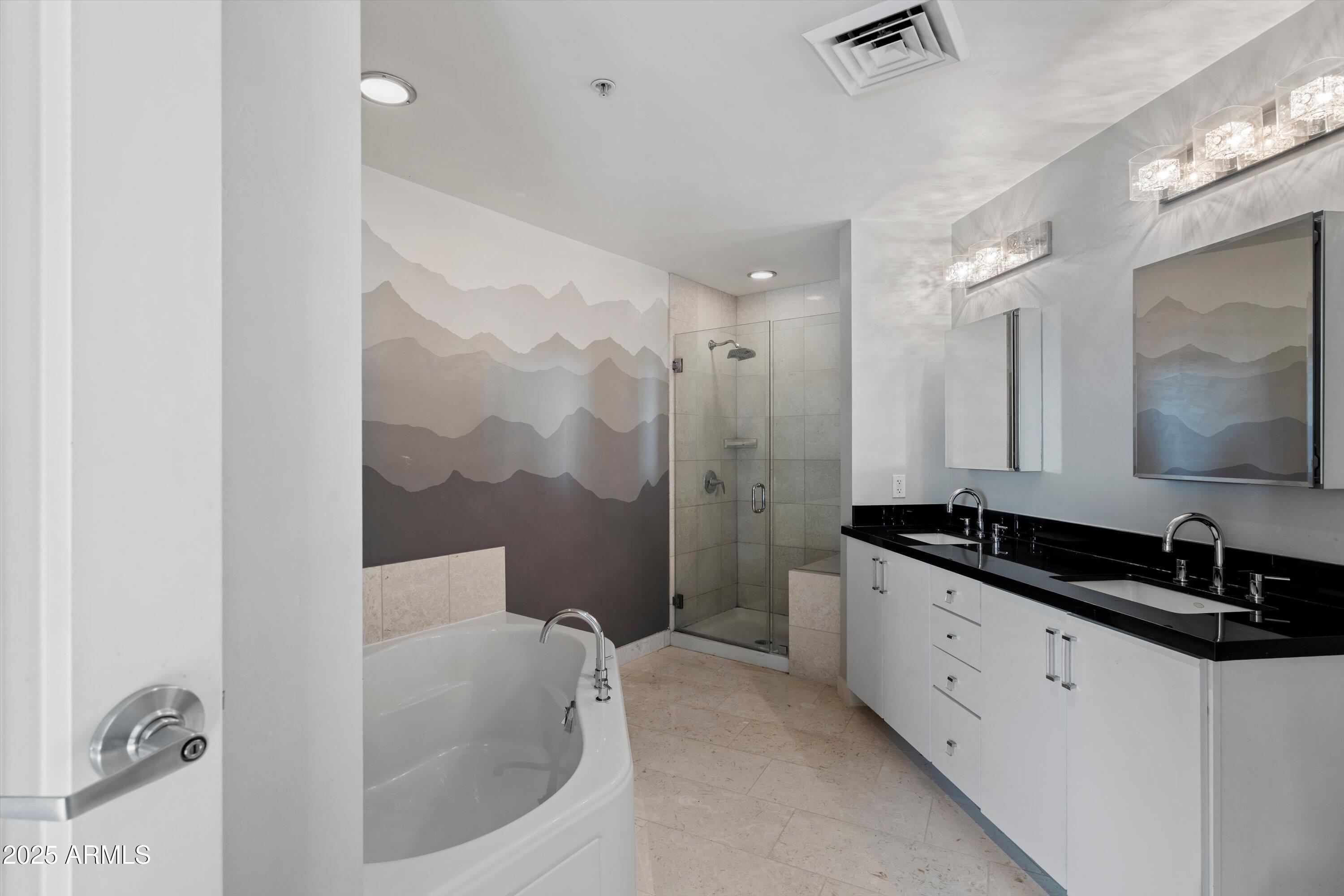 310 South 4th Street, Unit 601 Phoenix, AZ 85004 - Photo 8 of 32 a large bathroom with a bathtub and a sink