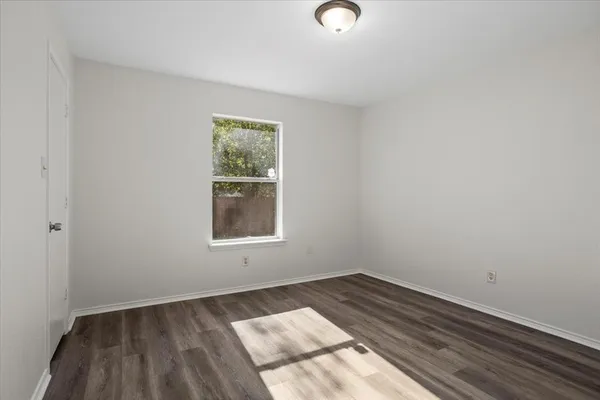 an empty room with a window