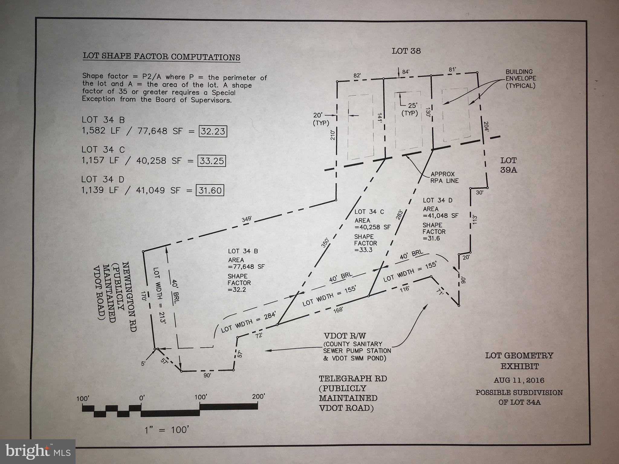 8305 Telegraph Road Lorton, VA 22079 - Photo 1 of 10 Proposed site plan for subdivision into 3 lots.