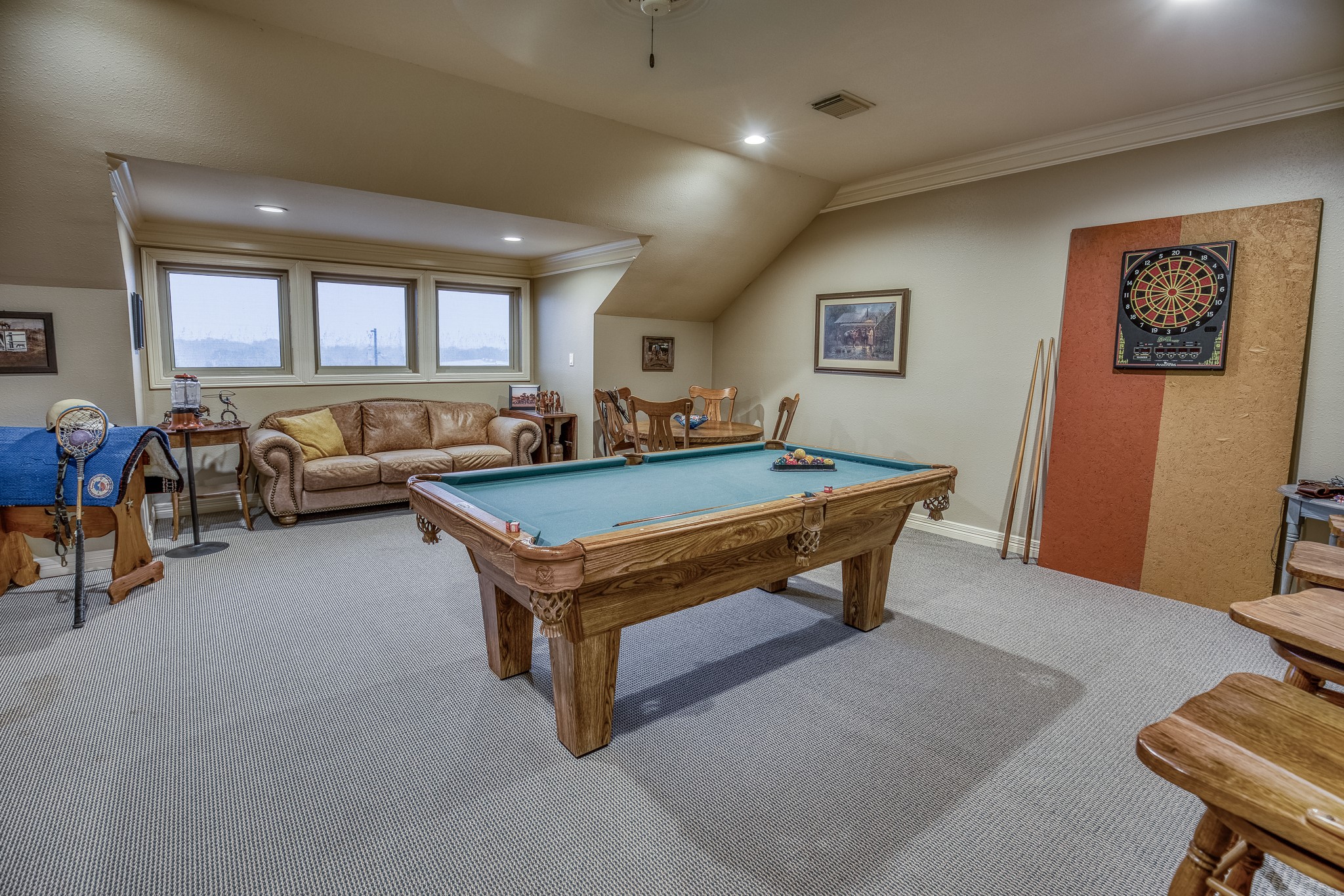 2204 Carter Road Bellville, TX 77418 - Photo 22 of 30 a living room with furniture pool table and a window