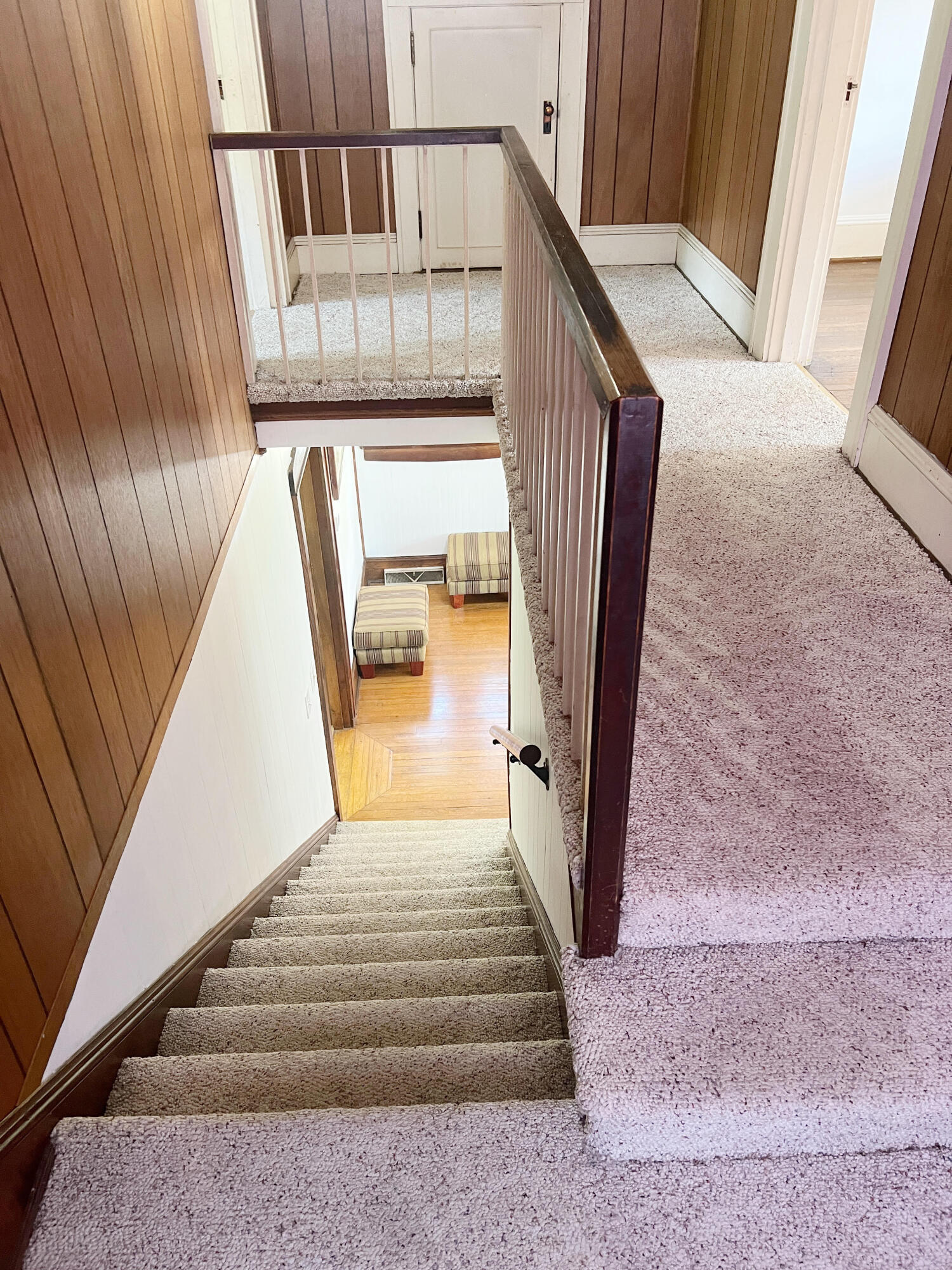 2827 Max Creek Road Hiwassee, VA 24347 - Photo 27 of 35 a view of staircase with railing and white walls