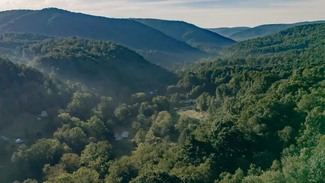 a view of a lake with a mountain in the background