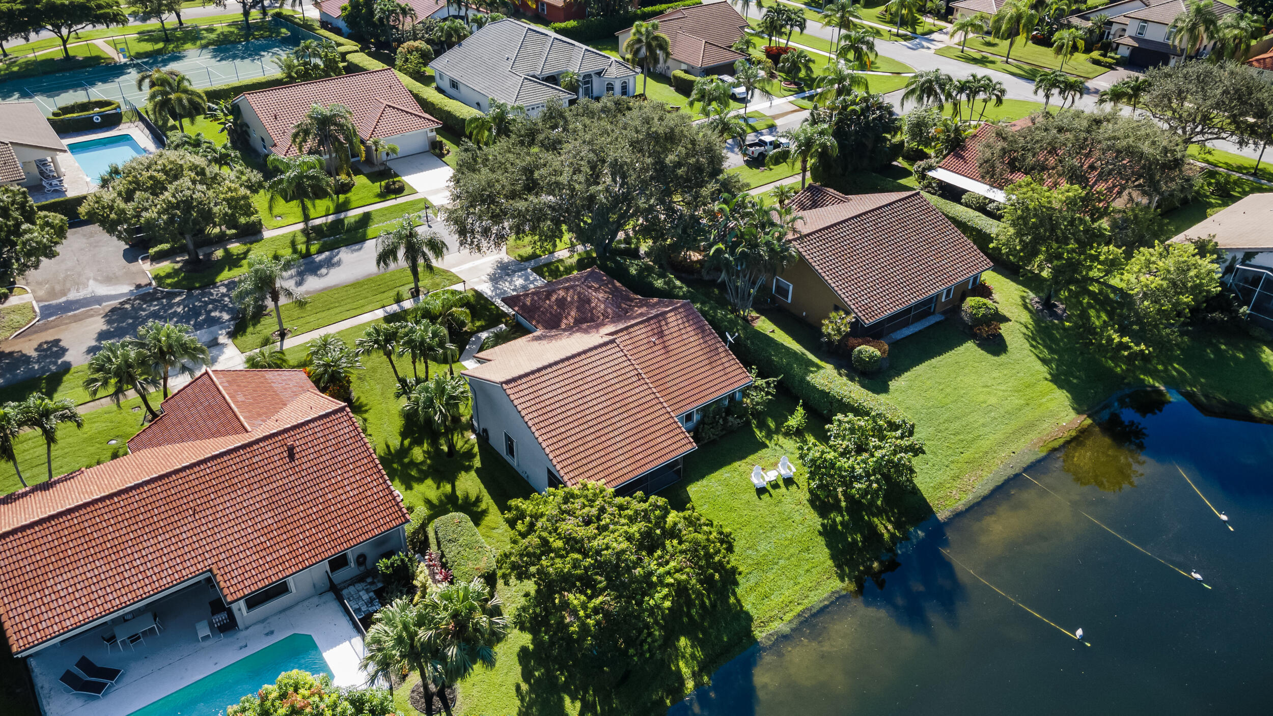 14451 Parker Ridge Court Delray Beach, FL 33484 - Photo 39 of 48 an aerial view of house with yard