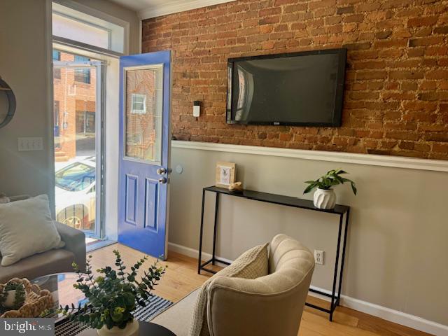 1432 Haubert Street Baltimore, MD 21230 - Photo 6 of 41 Charming entry with vibrant blue door.