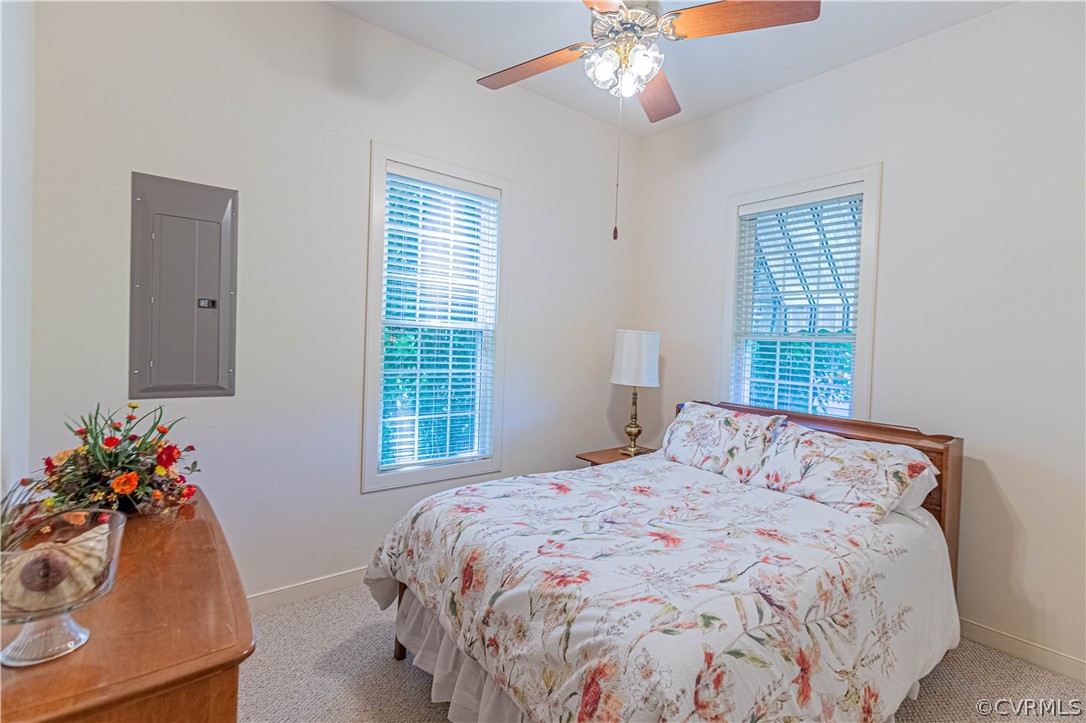648 Millstone Landing Road Water View, VA 23180 - Photo 39 of 50 2nd bedroom on 1st floor has ceiling fan, WIC, car