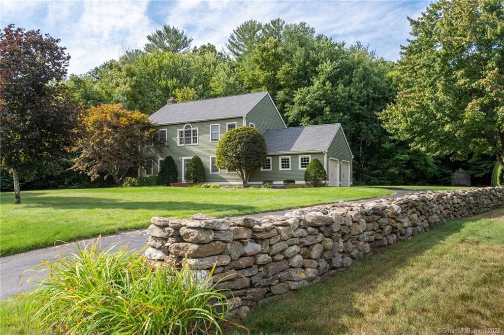 113 Mountain Spring Road Burlington, CT 06013 - Photo 1 of 1 Exterior Front with stone wall