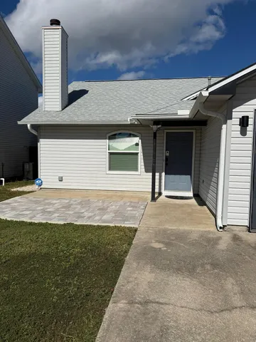 a view of a door of the house