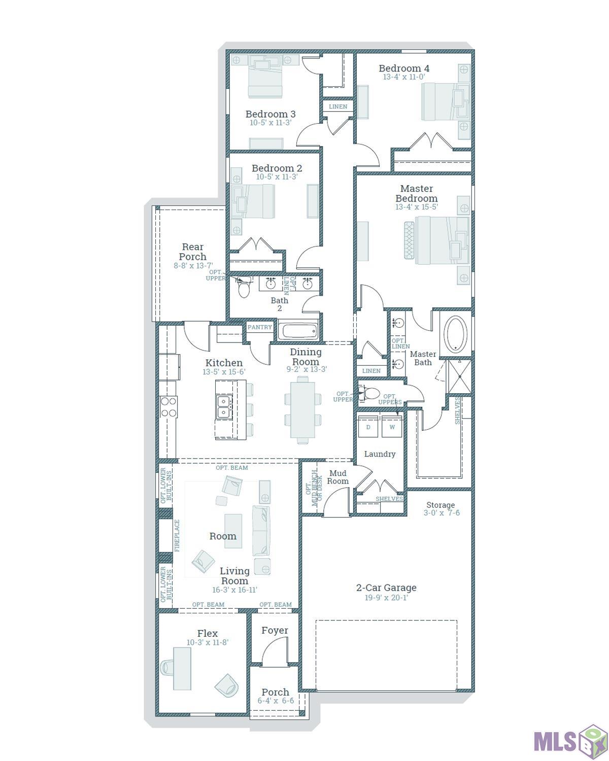 37422 Cattle Prairieville, LA 70769 - Photo 14 of 14 Hughes - Floorplan