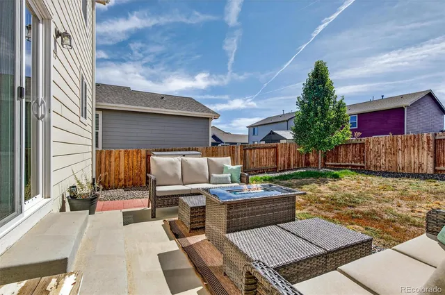 a outdoor space with patio furniture