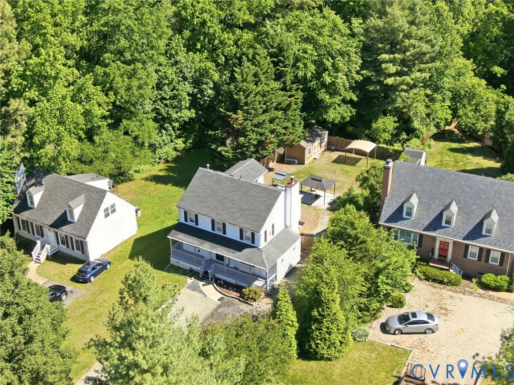 9110 Gayton Road Henrico, VA 23229 - Photo 52 of 54 an aerial view of a house with swimming pool