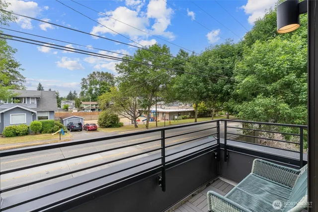 a view of a building from a window