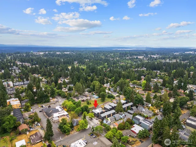 an aerial view of a city