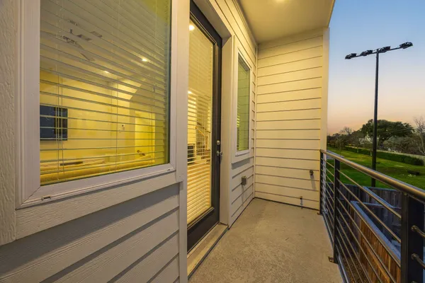 a view of a balcony