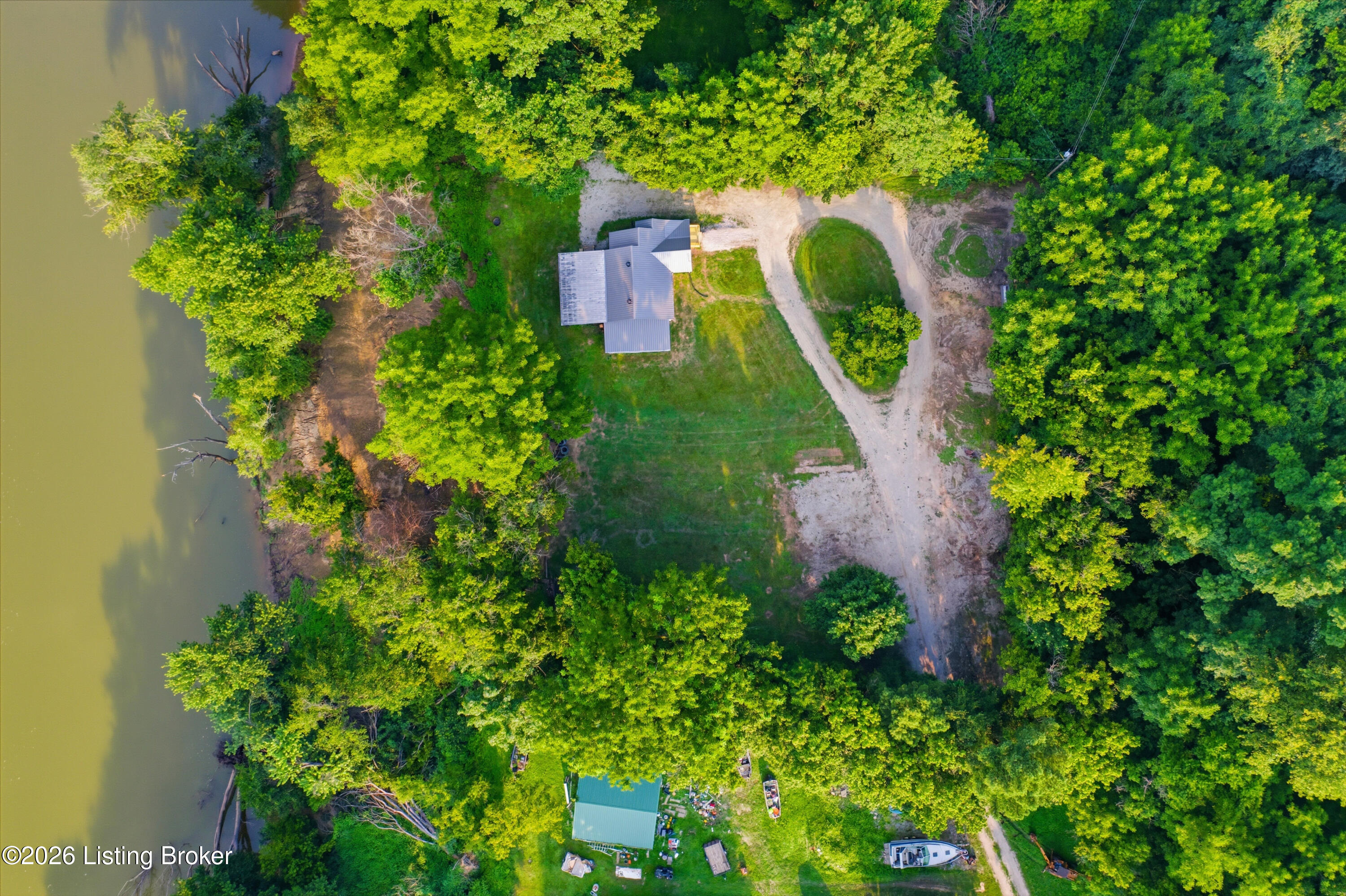 1540 Sims Valley Road Lawrenceburg, KY 40342 - Photo 4 of 48 Overhead of house and river