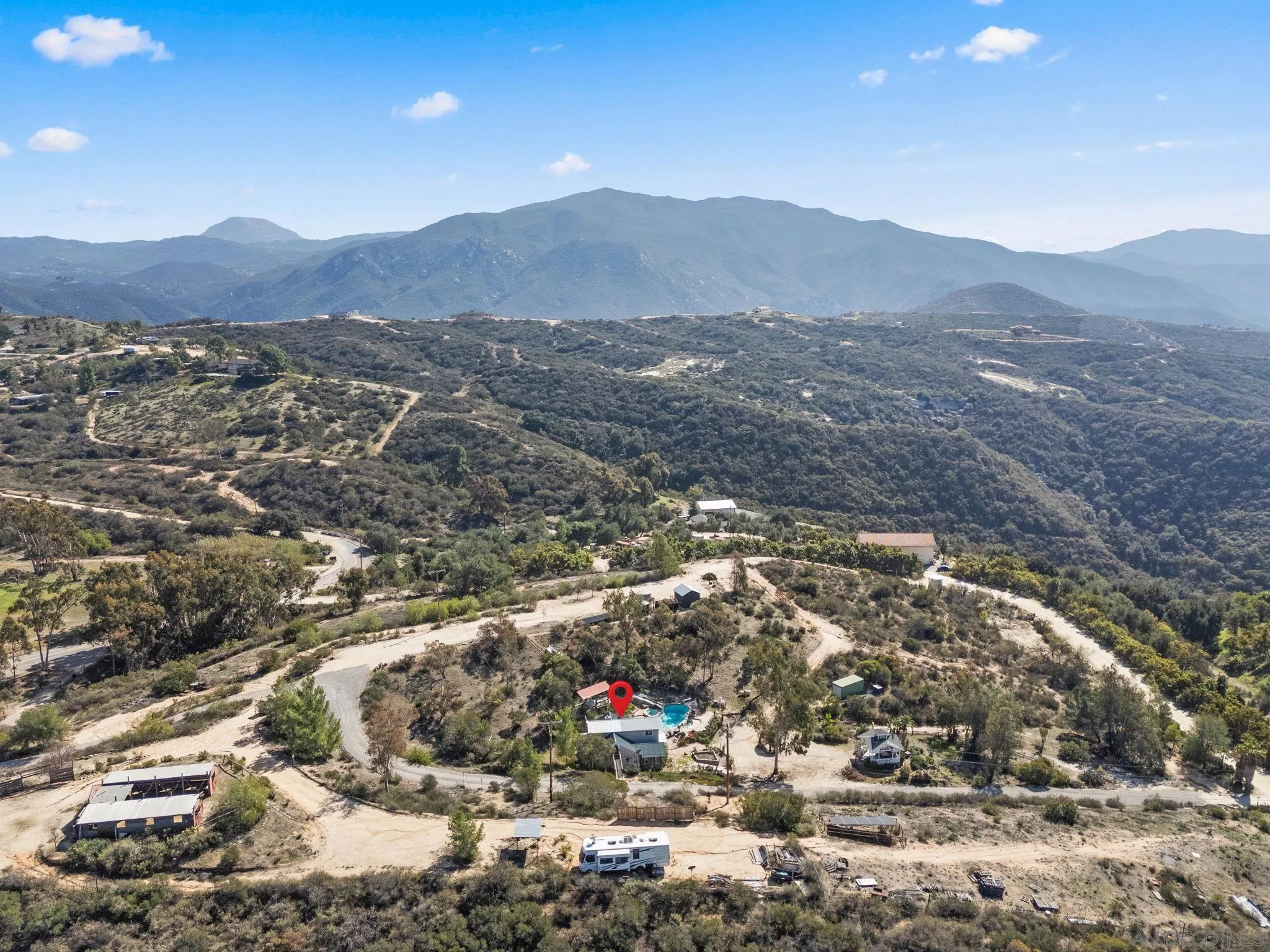 15914 Sequan Truck Trail Alpine, CA 91901 - Photo 52 of 69 a view of a city with mountains in the background