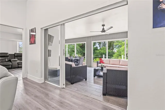 a view of a livingroom with furniture and window