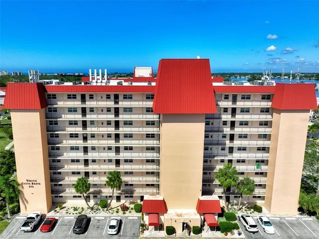 a buildings view with a sitting space