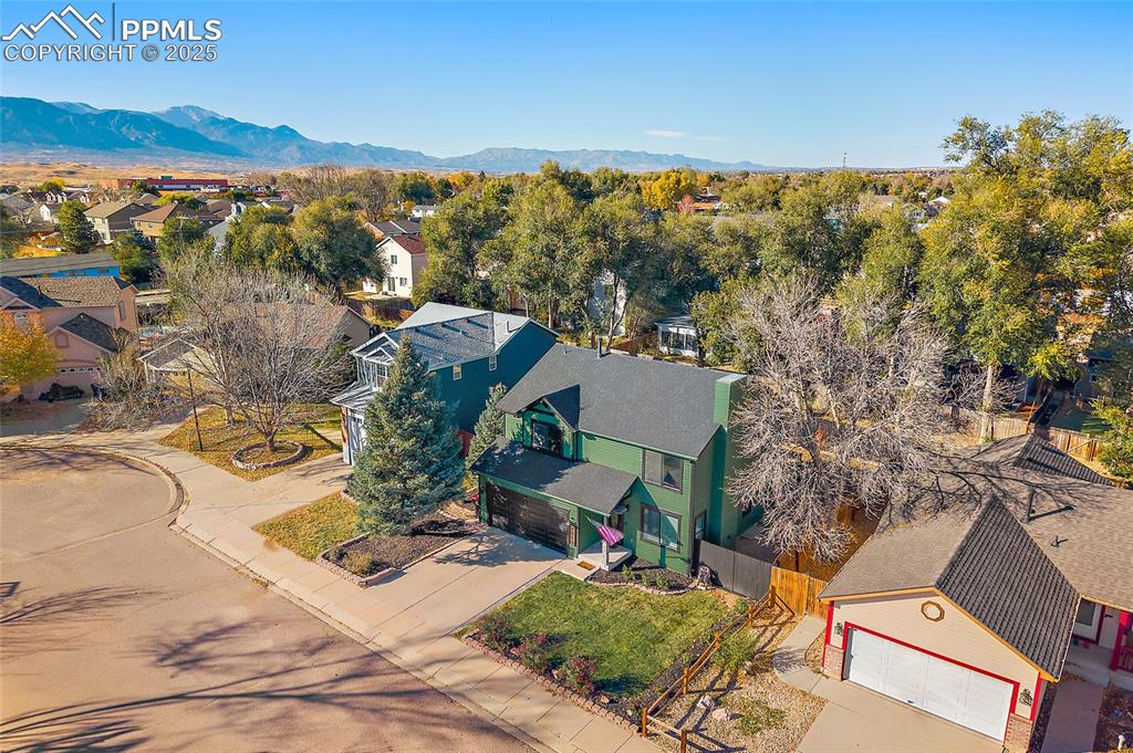 7015 Reunion Circle Fountain, CO 80817 - Photo 35 of 41 an aerial view of a house with a yard