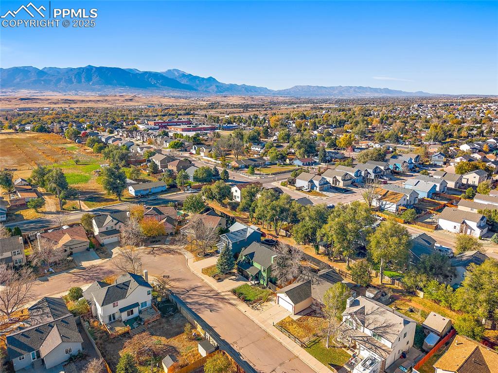 7015 Reunion Circle Fountain, CO 80817 - Photo 37 of 41 an aerial view of residential building and trees