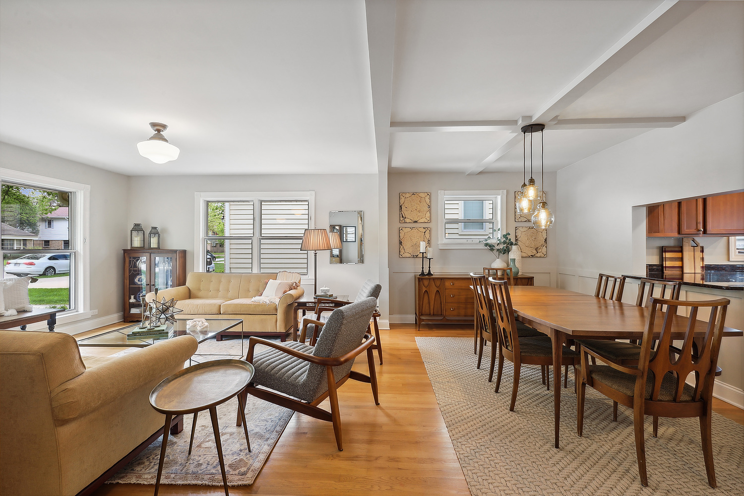 2432 Illinois Road Northbrook, IL 60062 - Photo 3 of 22 a living room with furniture and a wooden floor