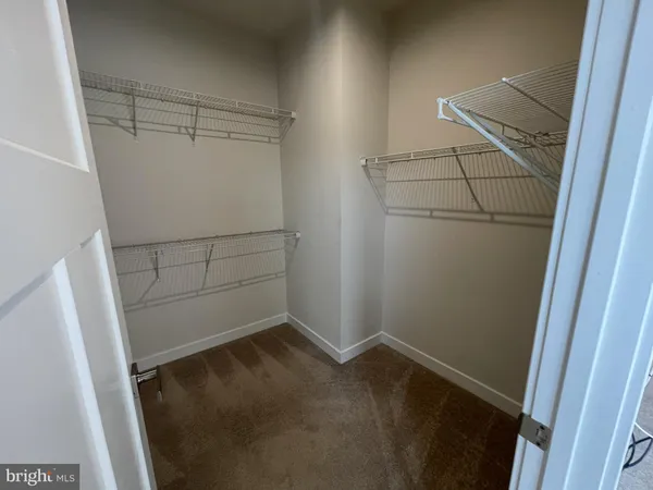 a view of storage and utility room with racks on the wall