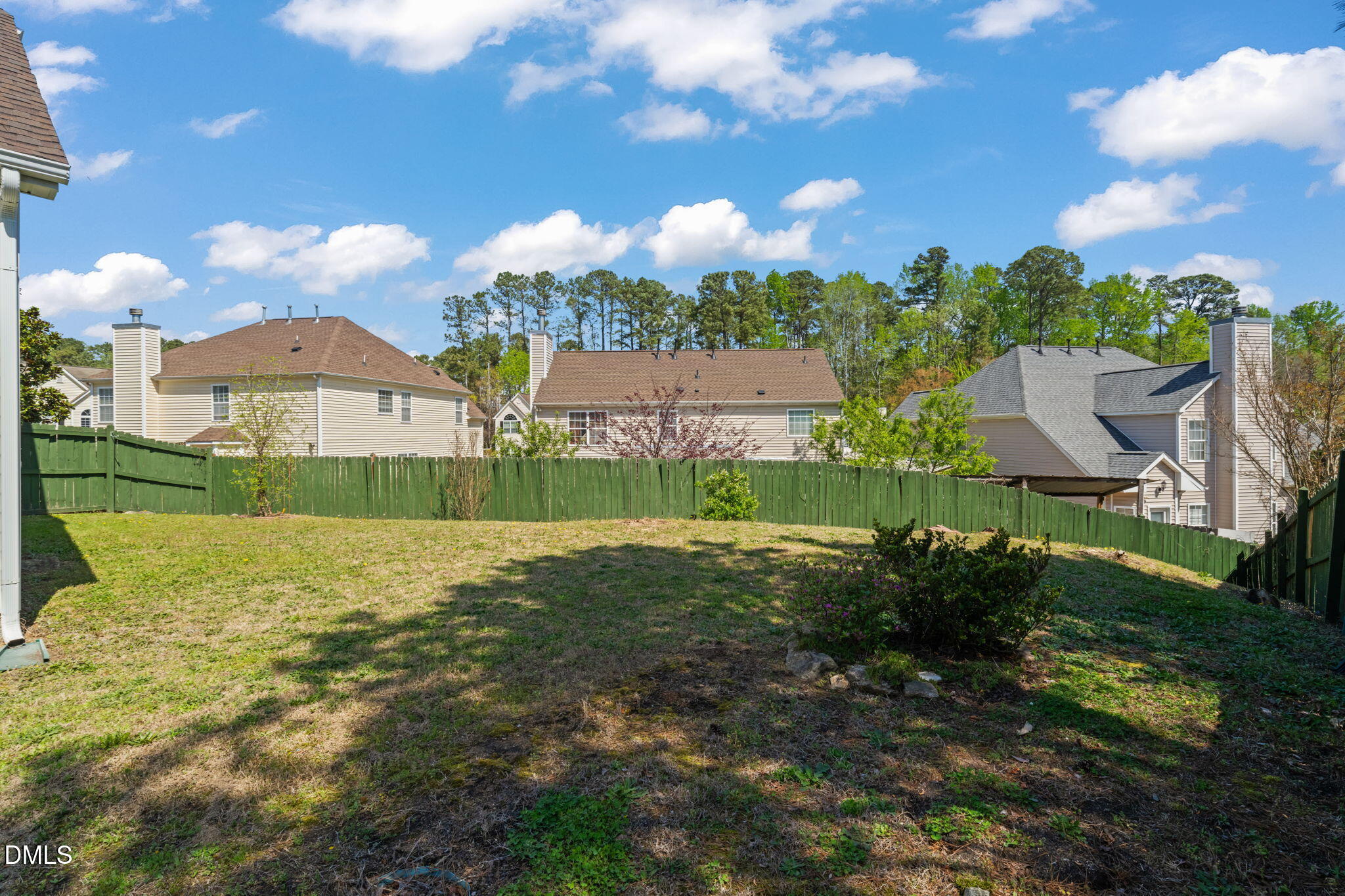 3207 Geary Trail Raleigh, NC 27610 - Photo 43 of 55 a view of a garden with a building in the background
