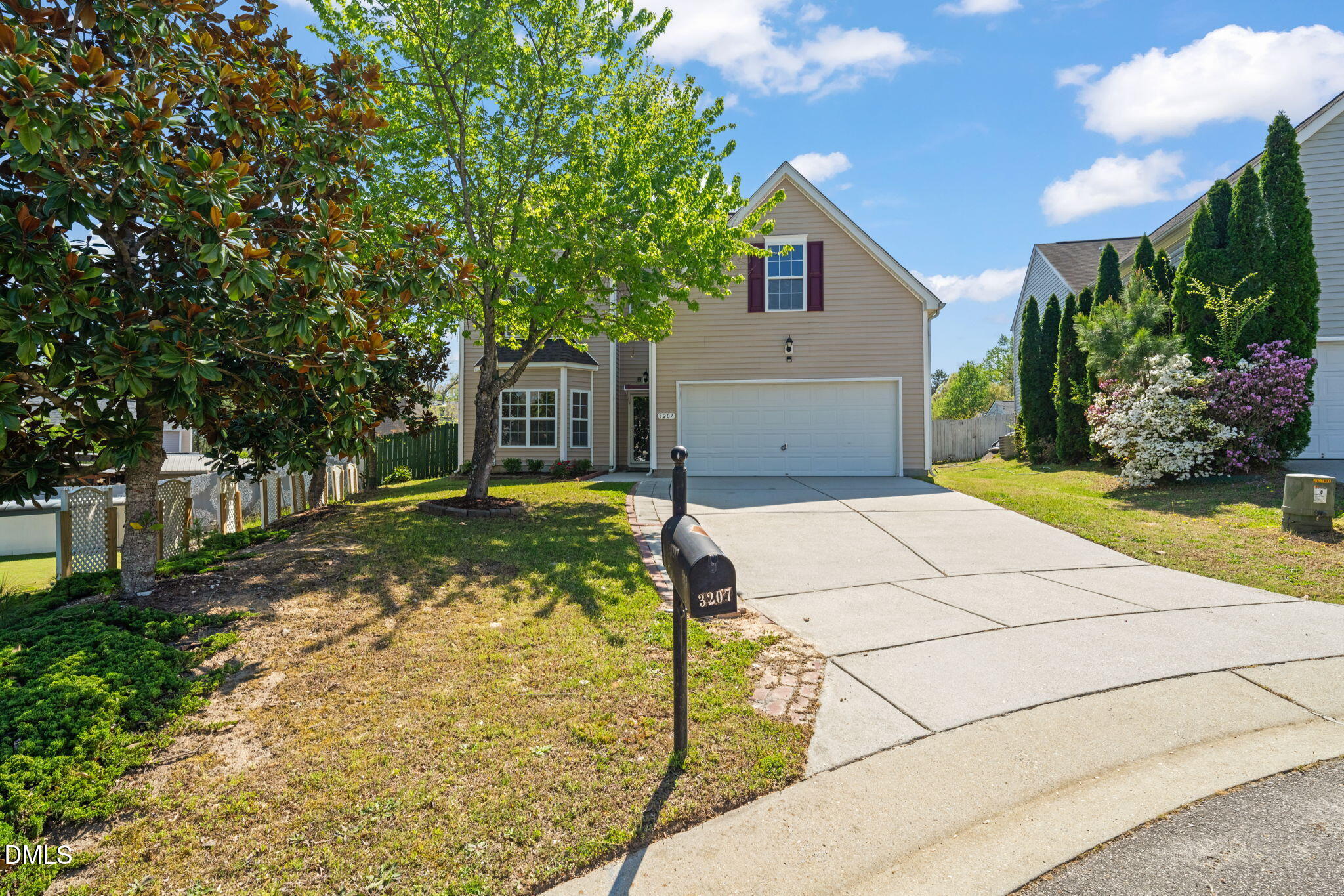 3207 Geary Trail Raleigh, NC 27610 - Photo 46 of 55 a view of a yard with plants and trees