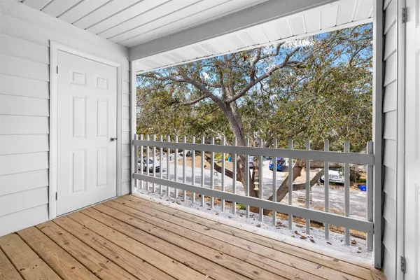 a view of a balcony